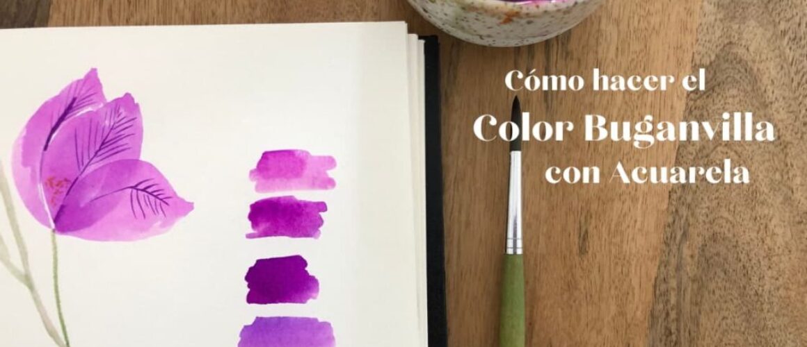 Violeta Luján - Como hacer el color buganbilla con acuarela - Portada