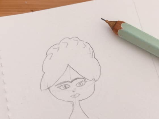 Violeta Luján - Como dibujar Frida Kahlo - 6