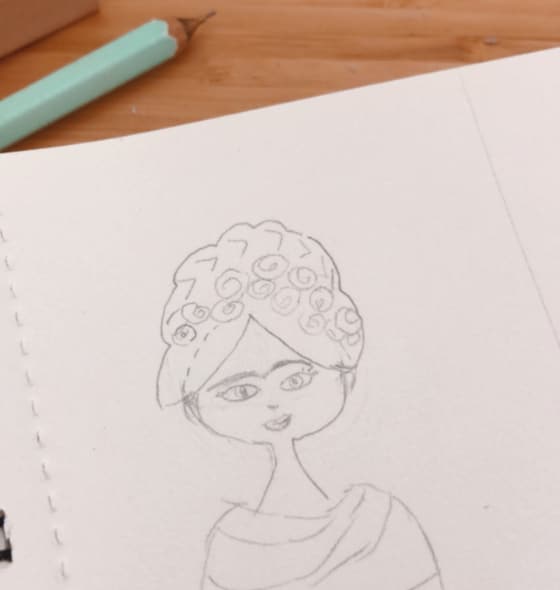 Violeta Luján - Como dibujar Frida Kahlo - 7