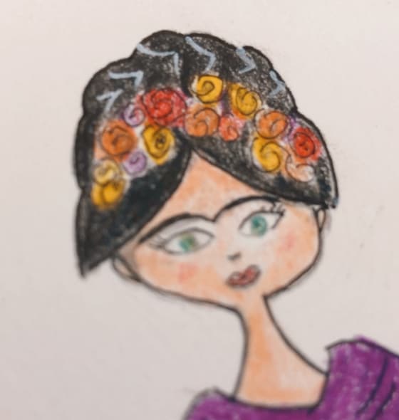 Violeta Luján - Como dibujar Frida Kahlo - 8