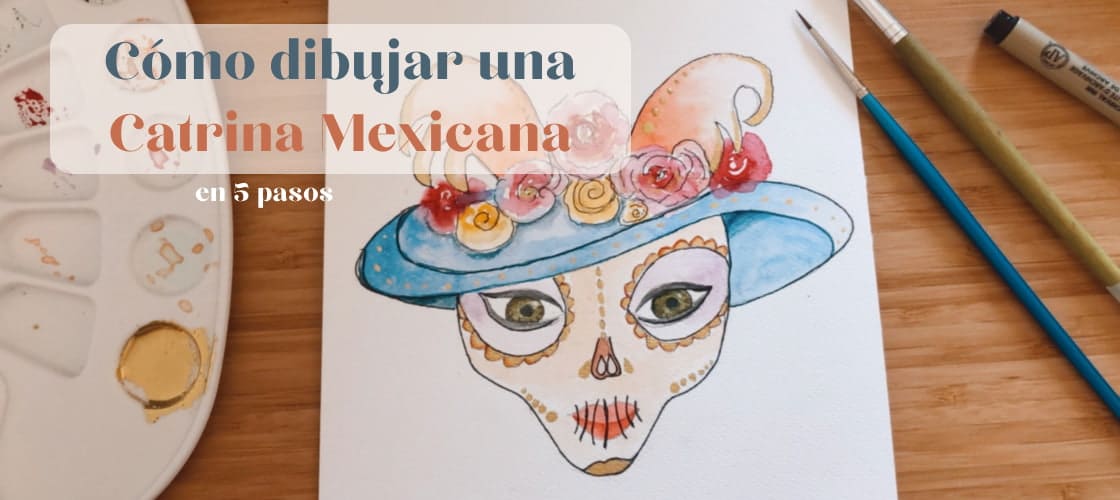 Cómo dibujar una catrina mexicana en 5 pasos