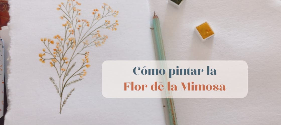 Cómo pintar la Flor Mimosa en Acuarela PASO A PASO