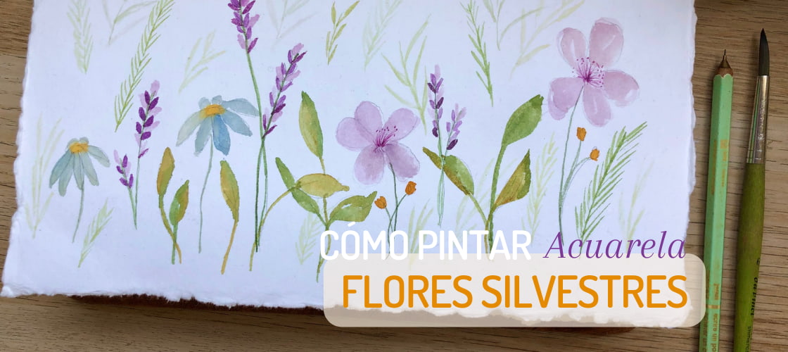 Cómo pintar Acuarela de Flores Silvestres