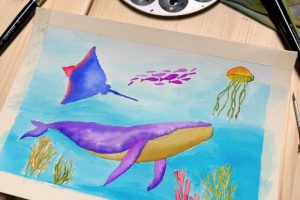 taller acuarela animales marinos 4