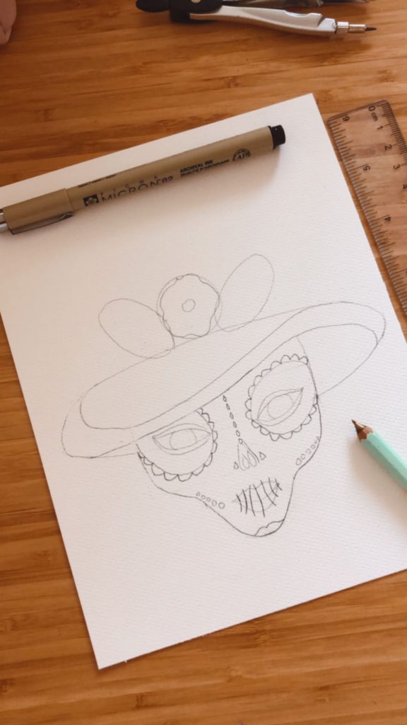 Violeta Luján - Como dibujar una catrina mexicana en 5 pasos - 8