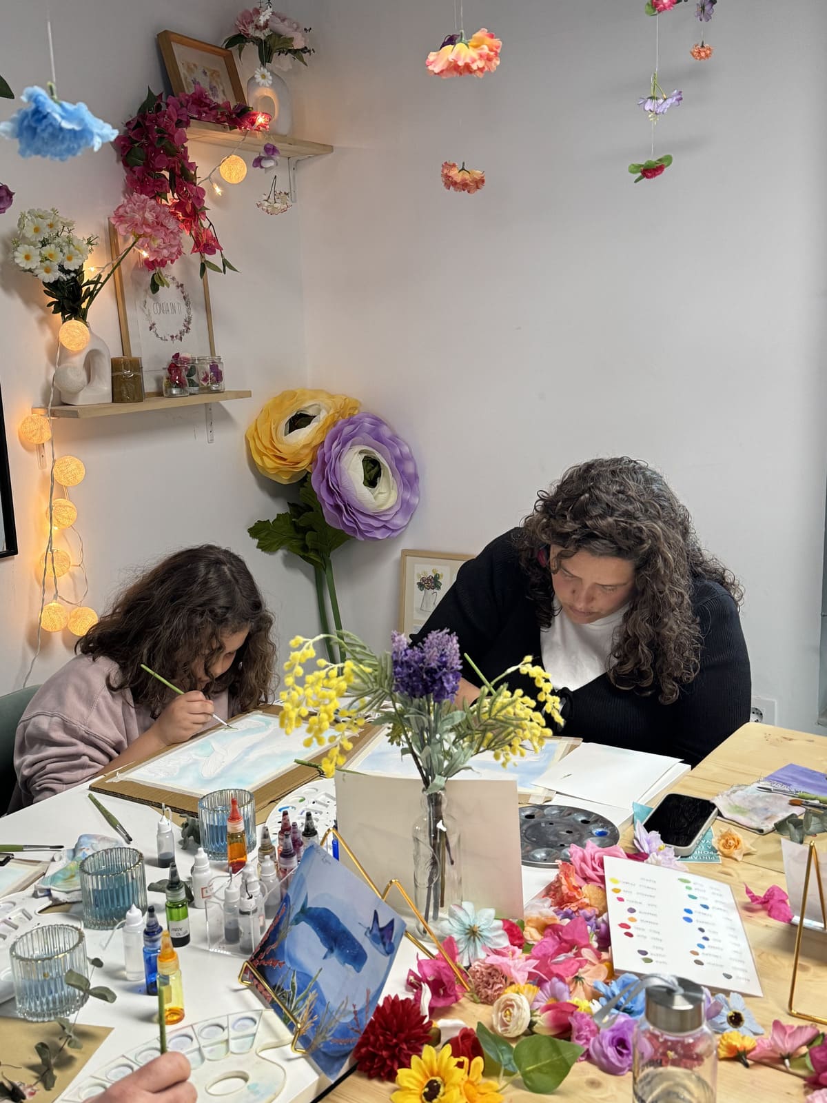 taller-pintar-acuarela-animales-marinos-galacticos-sevilla-violeta-lujan-6